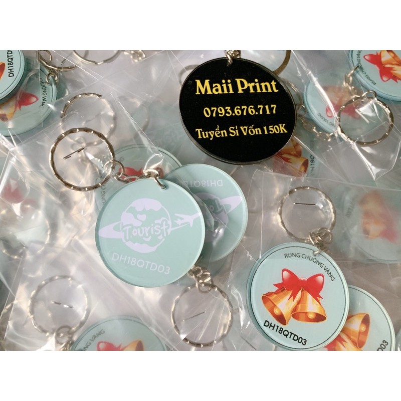 SỈ SỐ LƯỢNG 100 MÓC KHOÁ IN HÌNH THEO YÊU CẦU