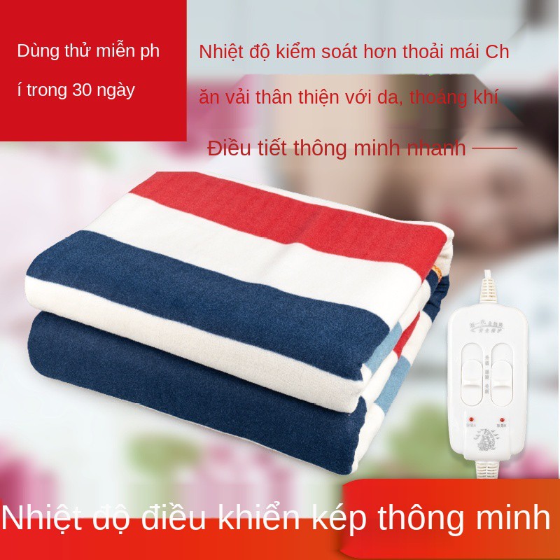 ℗✈Chăn điện đơn đôi điều khiển nhiệt độ kép ký túc xá sinh viên chống thấm nước 1,51,8 2 mét Đệm gia dụng an toàn