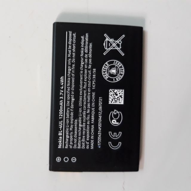 Pin Nokia 230, Nokia 3310 2017, Nokia 225 (BL-4UL) dung lượng 1200mAh bảo hành 6 tháng