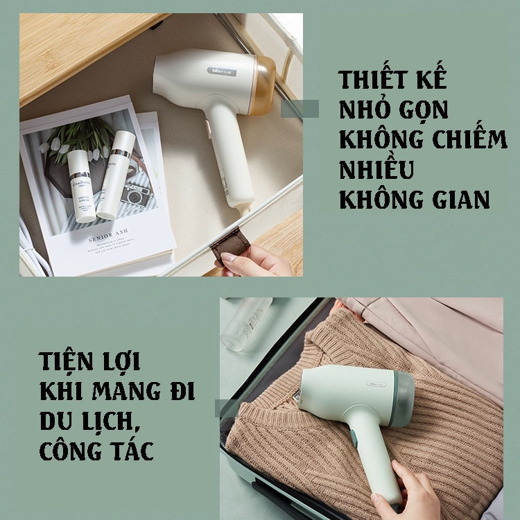 Bàn là hơi nước cầm tay Bear, bàn ủi cầm tay, công suất 1000W, nhỏ gọn, tiện lợi