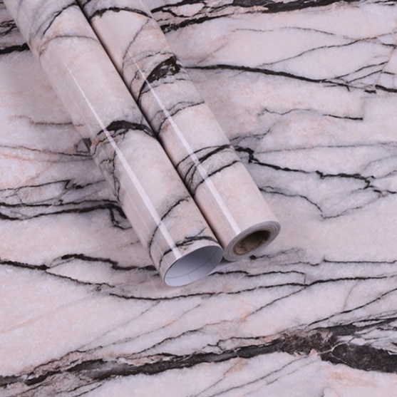 Decal dán tường ĐÁ VÂN ĐEN TRẮNG KHỔ 60CM nhiều mẫu (giá 1m dài)