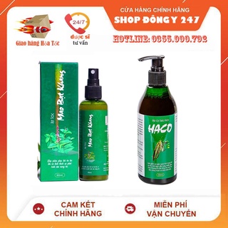 COMBO : 1 tinh dầu xịt Mao Bạt Khang và 1 dầu gội thảo dược Haco