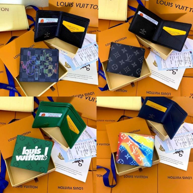 Ví nam ngang Lv full box hàng cao cấp , hộp + thẻ + giấy , chất liệu da không bông da hay phai màu !