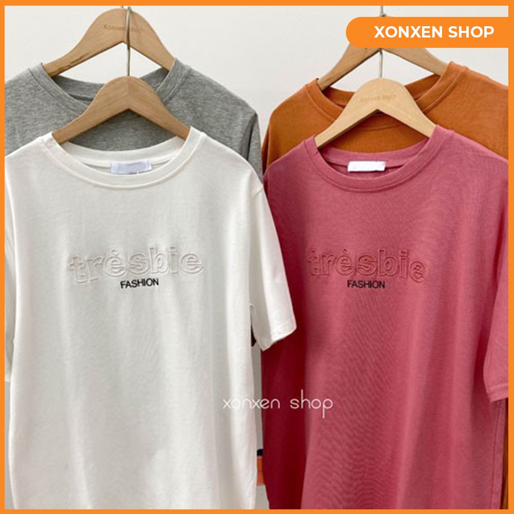Áo thun nữ, áo thun in chữ nổi dễ thương chất cotton thoáng mát XONXEN SHOP free size mã 6078