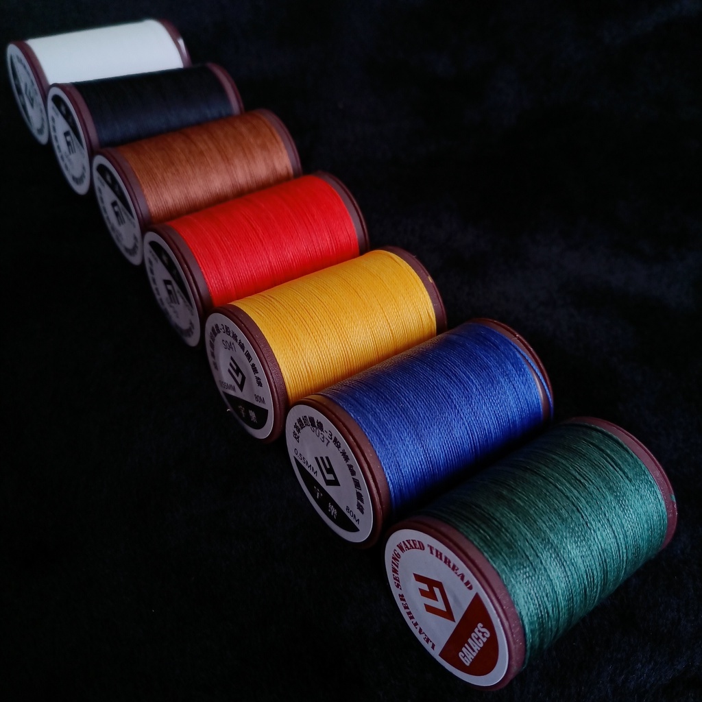 0.45mm Cuộn Chỉ Sáp Da Handmade Hình Tròn  3 Sợi Tùy Chọn