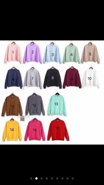 TRÙM BUÔN LẺ🍀🍀🍀Áo Hoodie Không Mũ Trơn