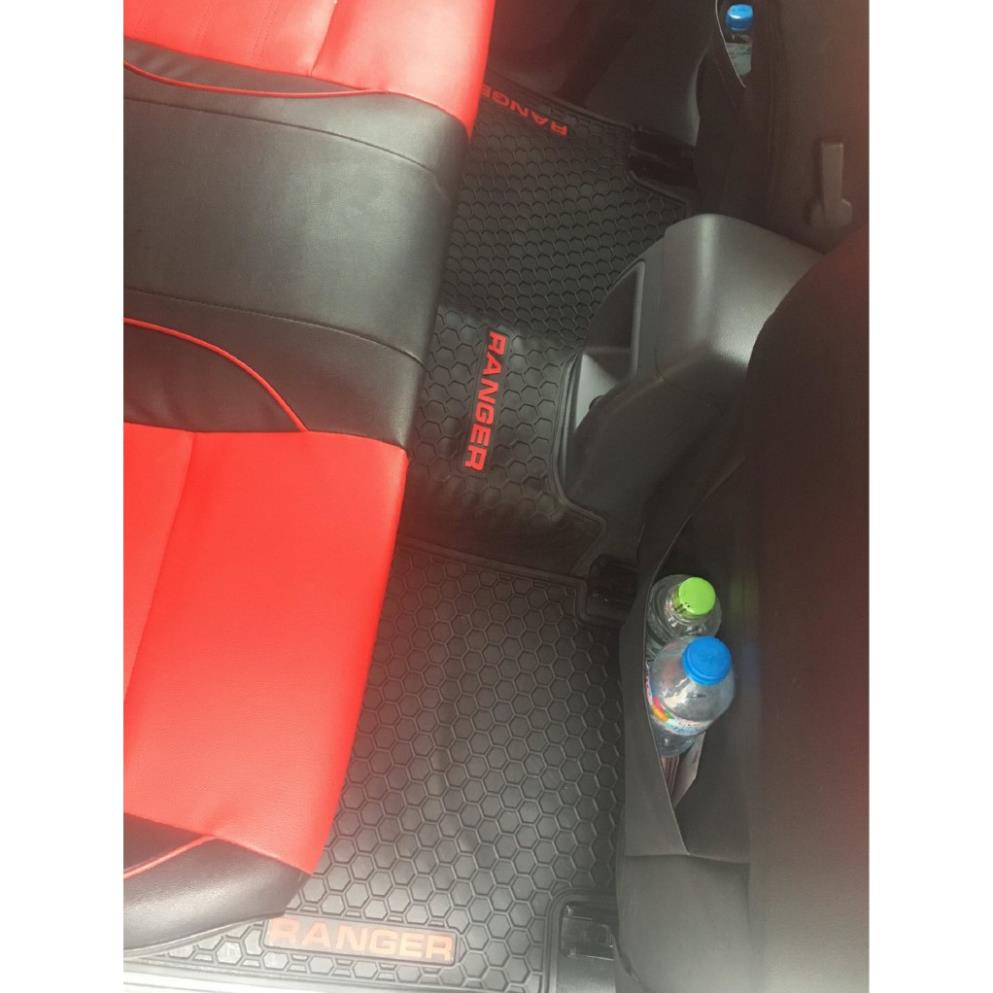 HÀNG CAO CẤP | Thảm Lót Sàn Cao Su Cho Xe ô tô Ford Ranger mẫu Tổ ong - không mùi ,cao su đúc, vừa form xe