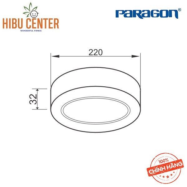 Đèn LED Paragon Downlight Gắn Nổi (PSDMM Series) - 6W/ 12W/ 18W - Ánh Sáng Vàng/ Trung Tính/ Trắng. Hàng Chính Hãng