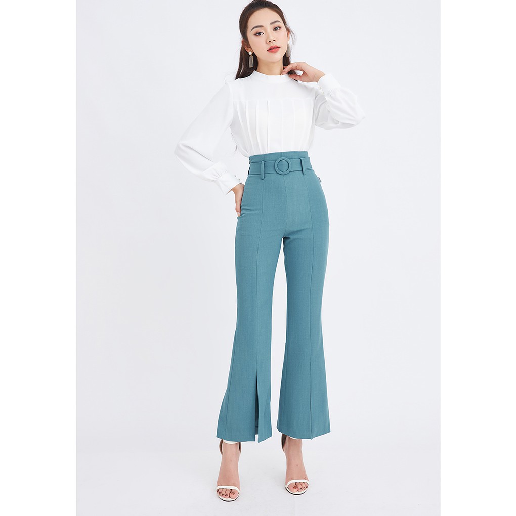 Quần âu nữ 92WEAR 3 màu, đủ size, ống xẻ công sở QOA1254 | BigBuy360 - bigbuy360.vn