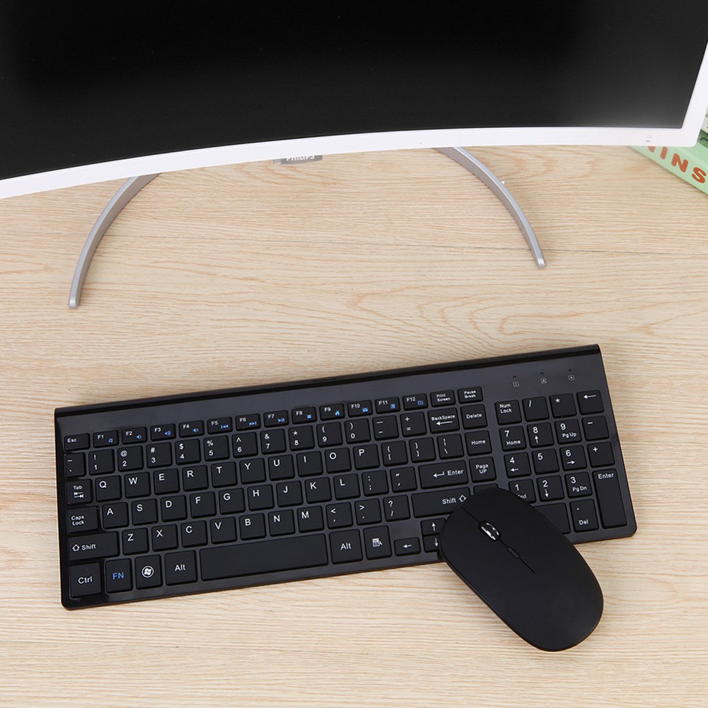 Bộ Bàn Phím + Chuột Không Dây Siêu Mỏng 2.4g Cho Máy Tính / Laptop