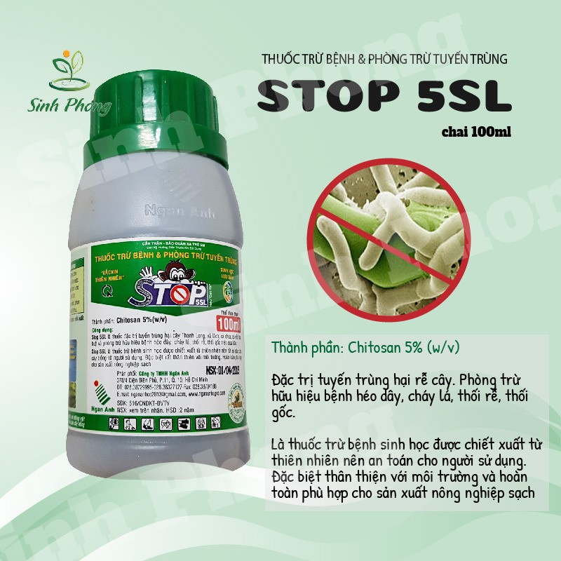 Thuốc Trừ Bệnh & Phòng Trừ Tuyến Trùng Stop 5sl 100ml