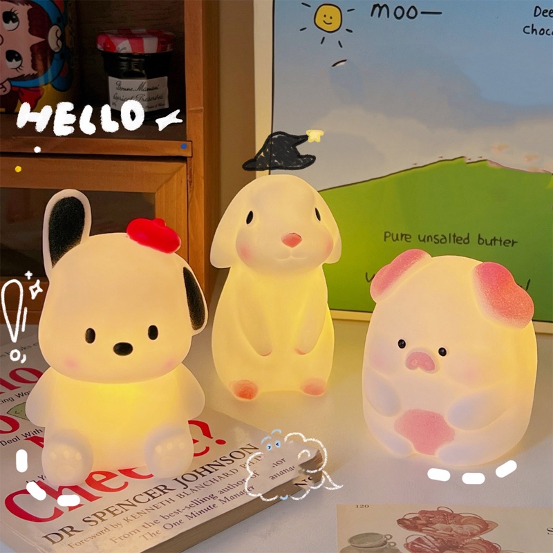 Đèn Ngủ LED Hình Động Vật Dễ Thương Bằng Silicon Trang Trí Phòng Bé