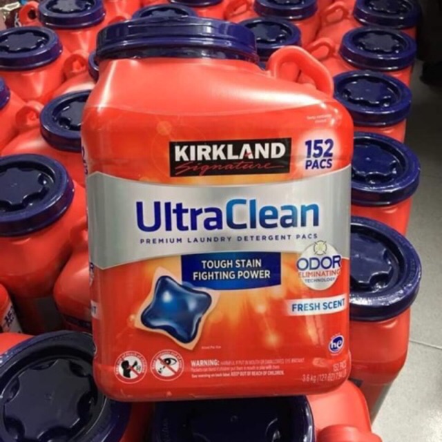Viên giặt quần áo Kirkland Signature Ultra Clean 152 viên (hàng Mỹ)