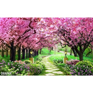 TRANH DÁN TƯỜNG 3D PHONG CẢNH THIÊN NHIÊN 066NT - TRANH DÁN TƯỜNG NON NƯỚC HỮU TÌNH