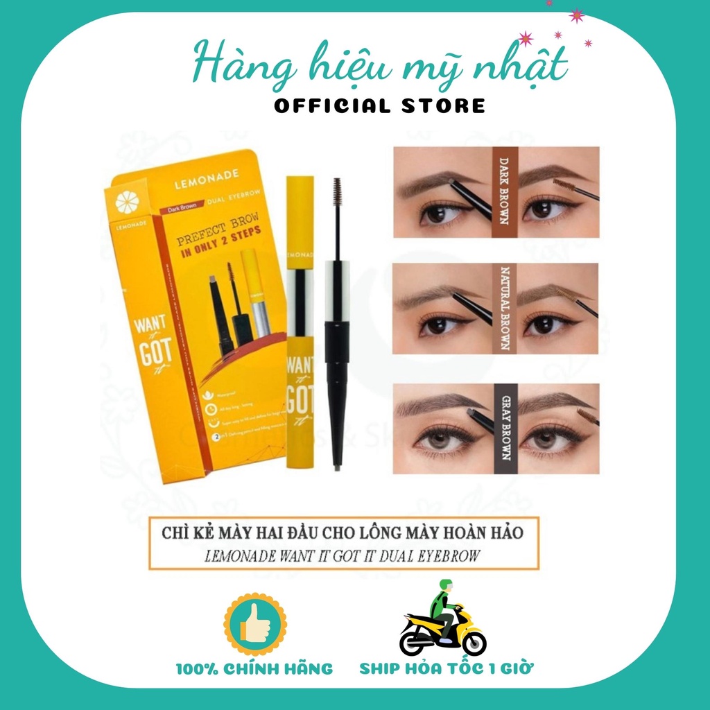 Lemonade Kẻ mày Want It Got It Dual Eyebrow 2g+2ml