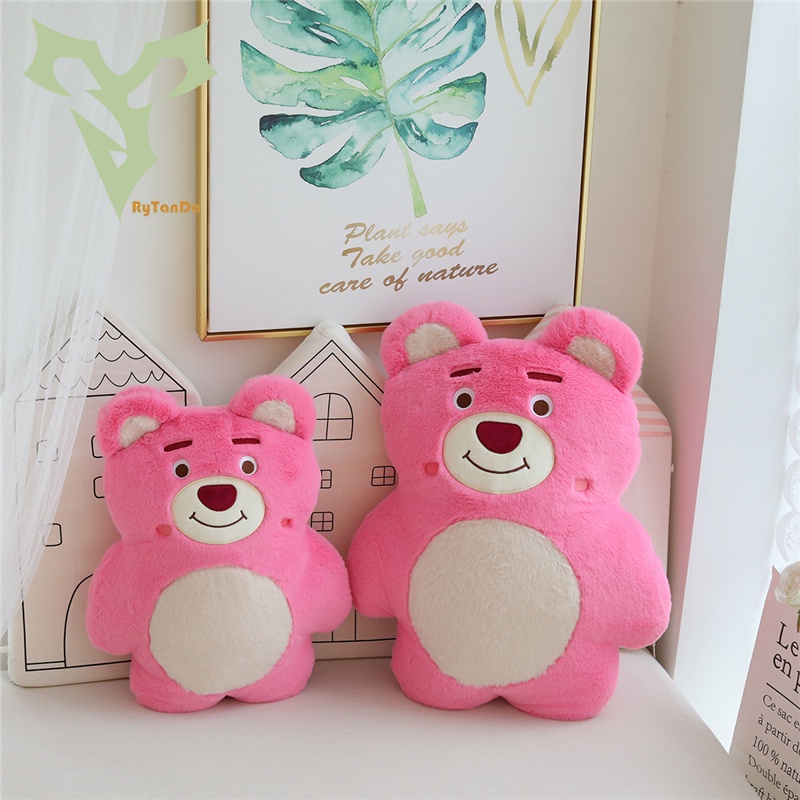 Gối Ôm Nhồi Bông Hình Gấu Dâu Tây Dễ Thương Cho Bé Gái