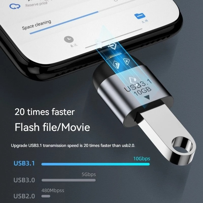 Đầu Chuyển Đổi Usb 3.1 Sang Type C OTG 5Gbps 5 Usb 3.1 Sang Usb Chuyên Dụng Cho Máy Tính