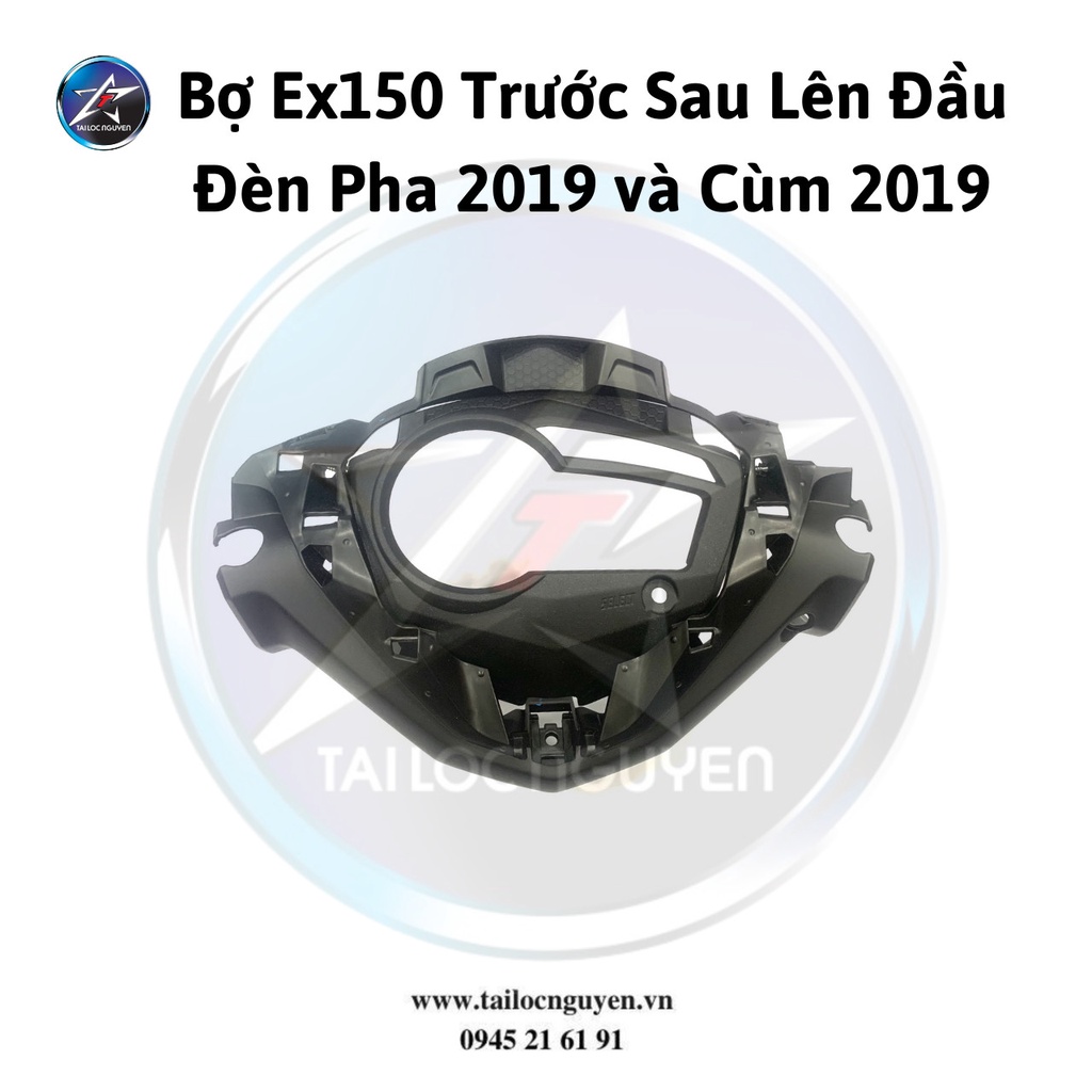 BỢ TRƯỚC SAU EX150 CHẾ MŨ GẮN ĐẦU ĐÈN VÀ CÙM EX2019