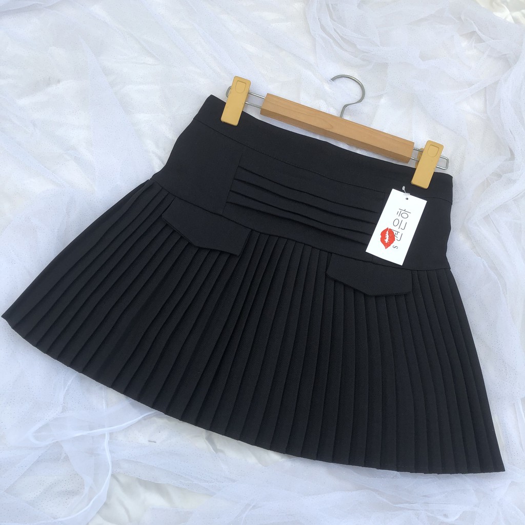 [Mã FADIRECT20 giảm 20K đơn 150K] [HÀNG ĐẸP] Chân váy ngắn xếp ly thời trang túi đẹp thời trang màu đen (đủ size SML) | BigBuy360 - bigbuy360.vn