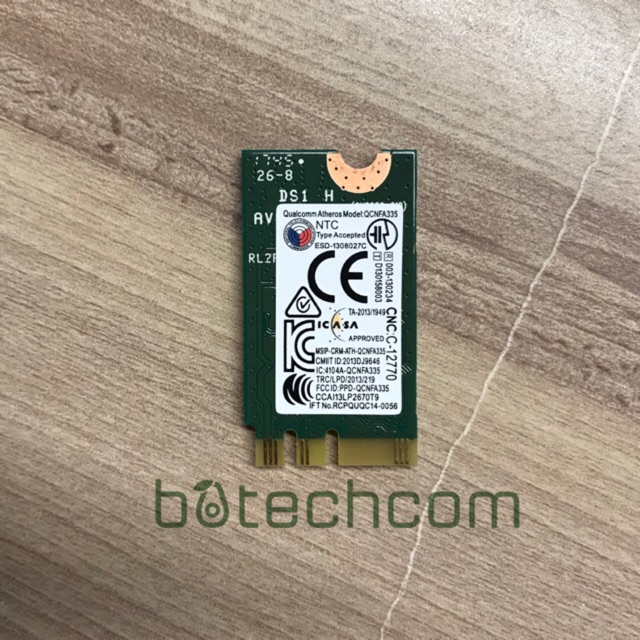 Card WiFi+Bluetooth Qualcomm Atheros QCNFA335