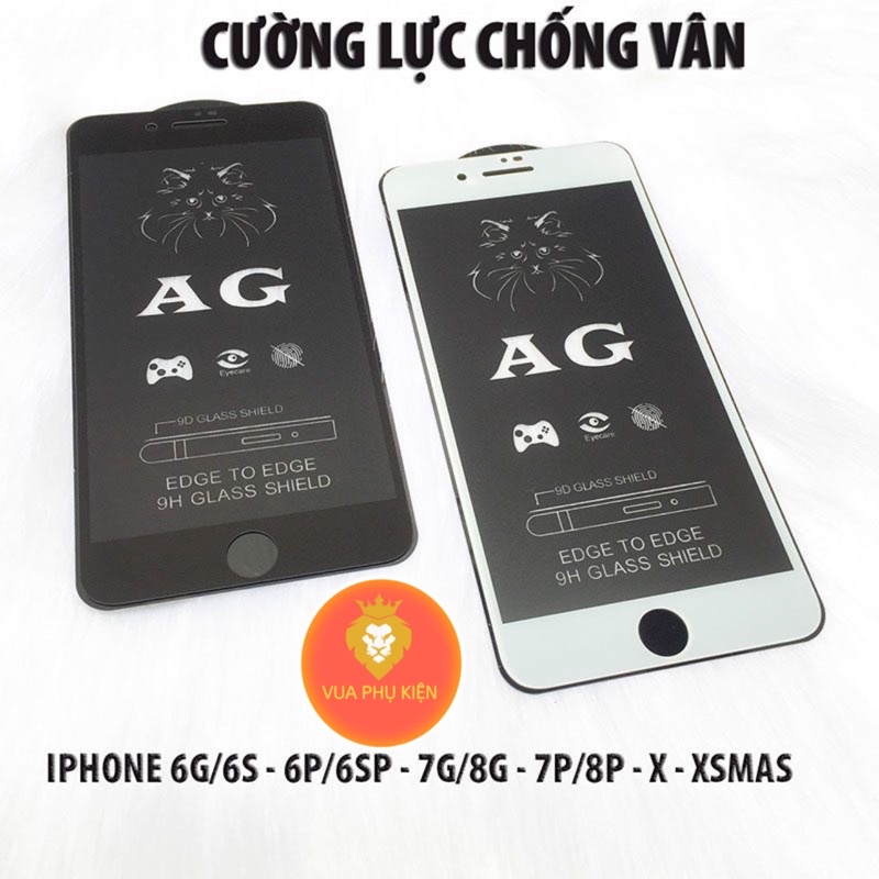 Kính cường lực iphone chống bám vân tay nhám 14 / 13 / 12 /11 / X / Xs / 6 / 7 / 8 / plus / pro / max [CƯỜNGLỰC- CBV]