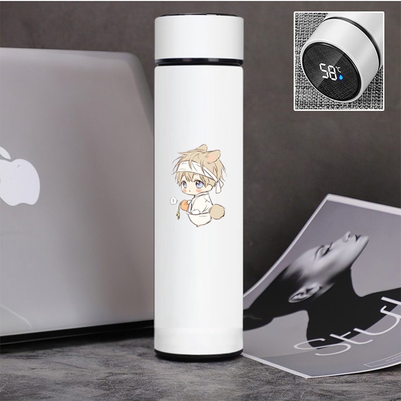 Bình giữ nhiệt đựng nước in hình NO LOVE ZONE tiện lợi xinh xắn anime chibi