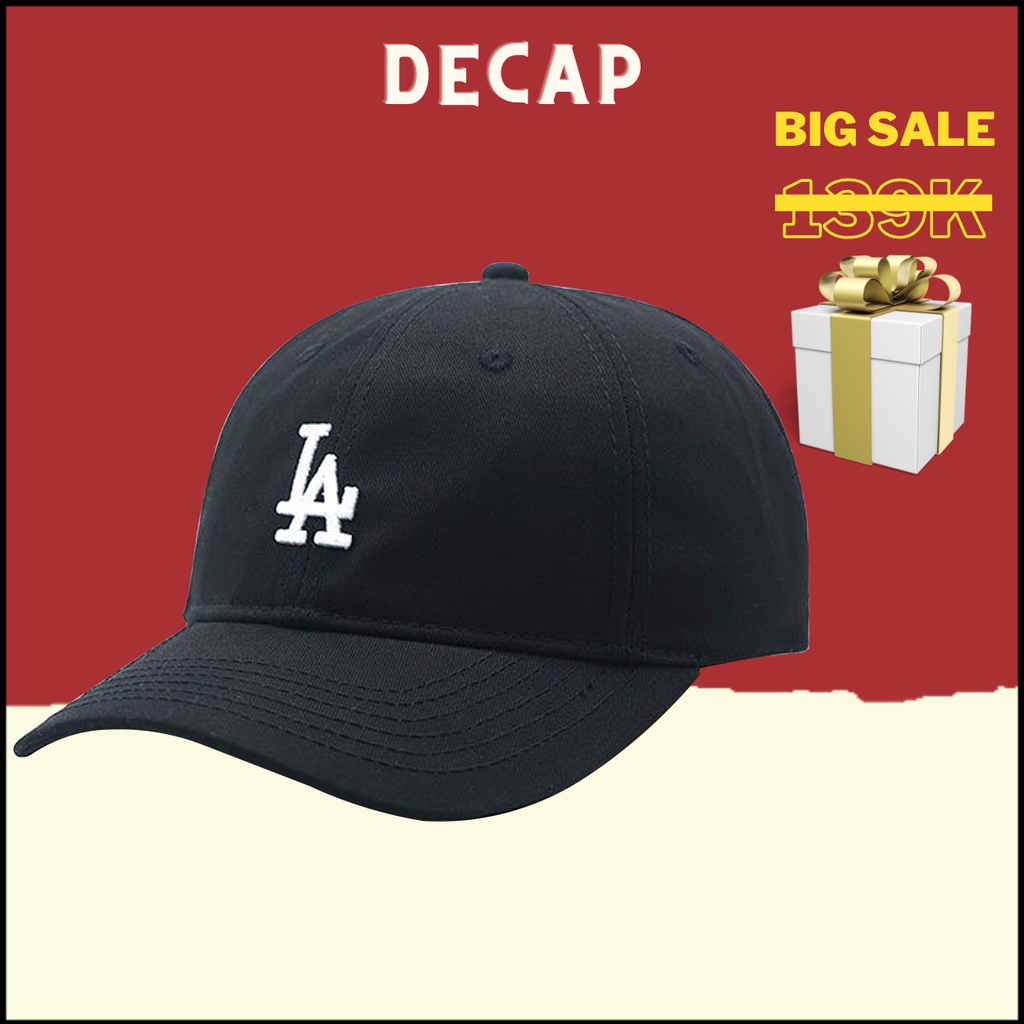 Mũ lưỡi trai nam nữ, nón kết unisex ulzzang ulzzang chất vải kaki snapback kiểu LA Los Angeles |DECAP SHOP