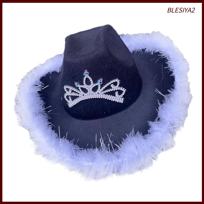 Western Style Cowboy Hat Feather Edge Rolled Fedora Caps Wide Brim for Women