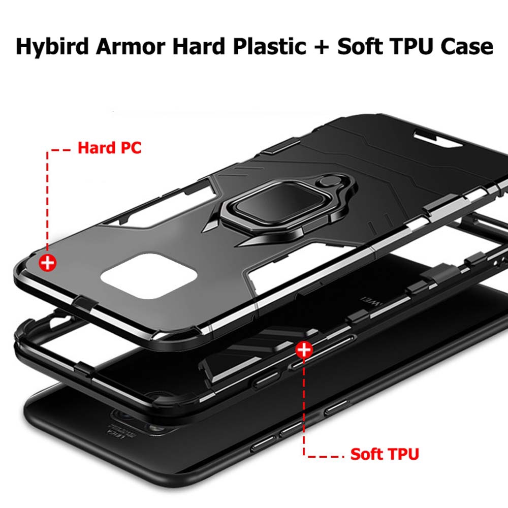 Ốp điện thoại chống sốc có giá đỡ cho Huawei Mate 40 40Pro 30 30Pro 20 Pro 20 20X 30 Lite 10 9