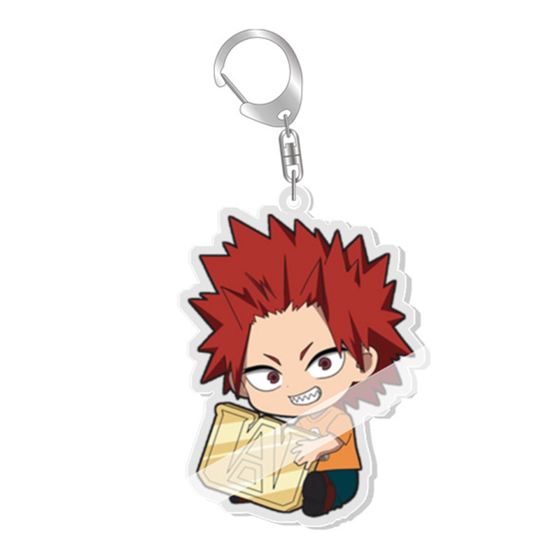 Móc khóa hai mặt acrylic trong suốt hình nhân vật anime my hero academia
