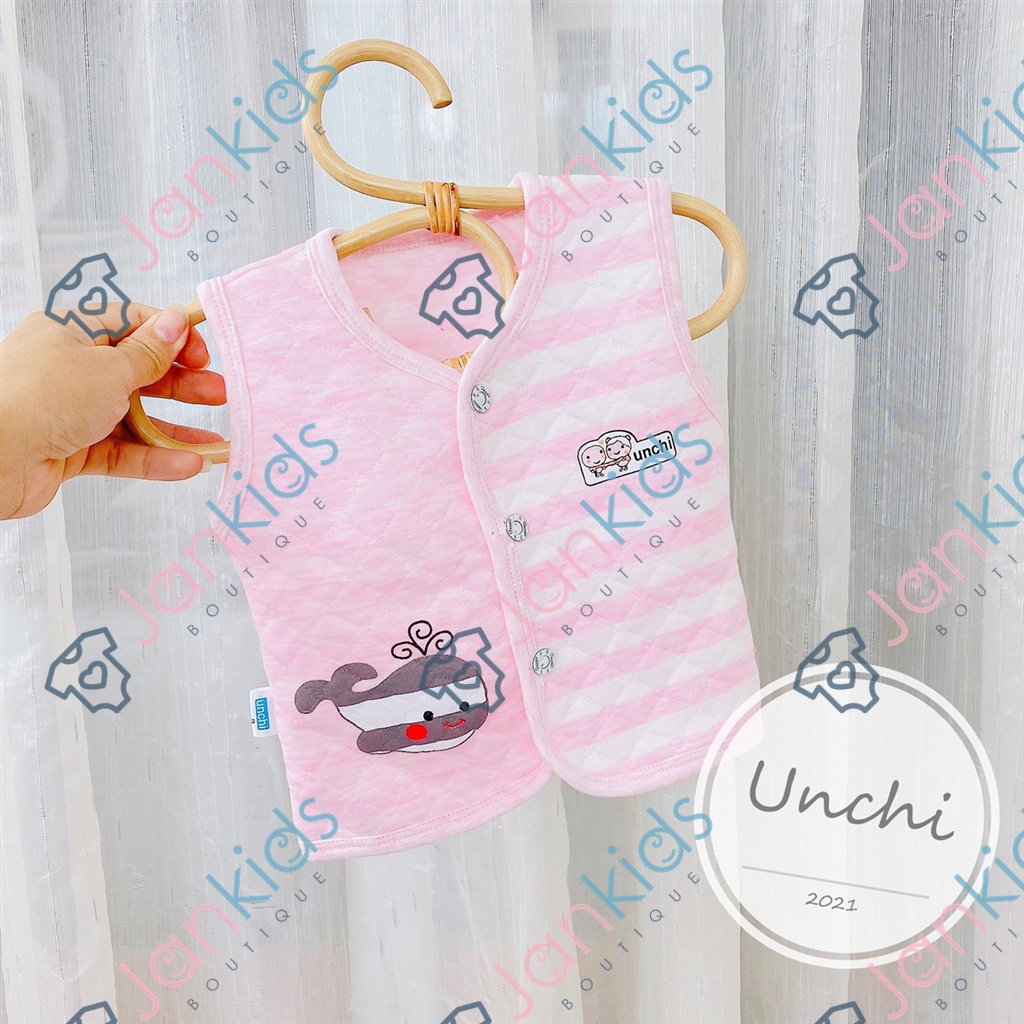 Áo gile nỉ xốp UNCHI cao cấp cho bé trai, bé gái