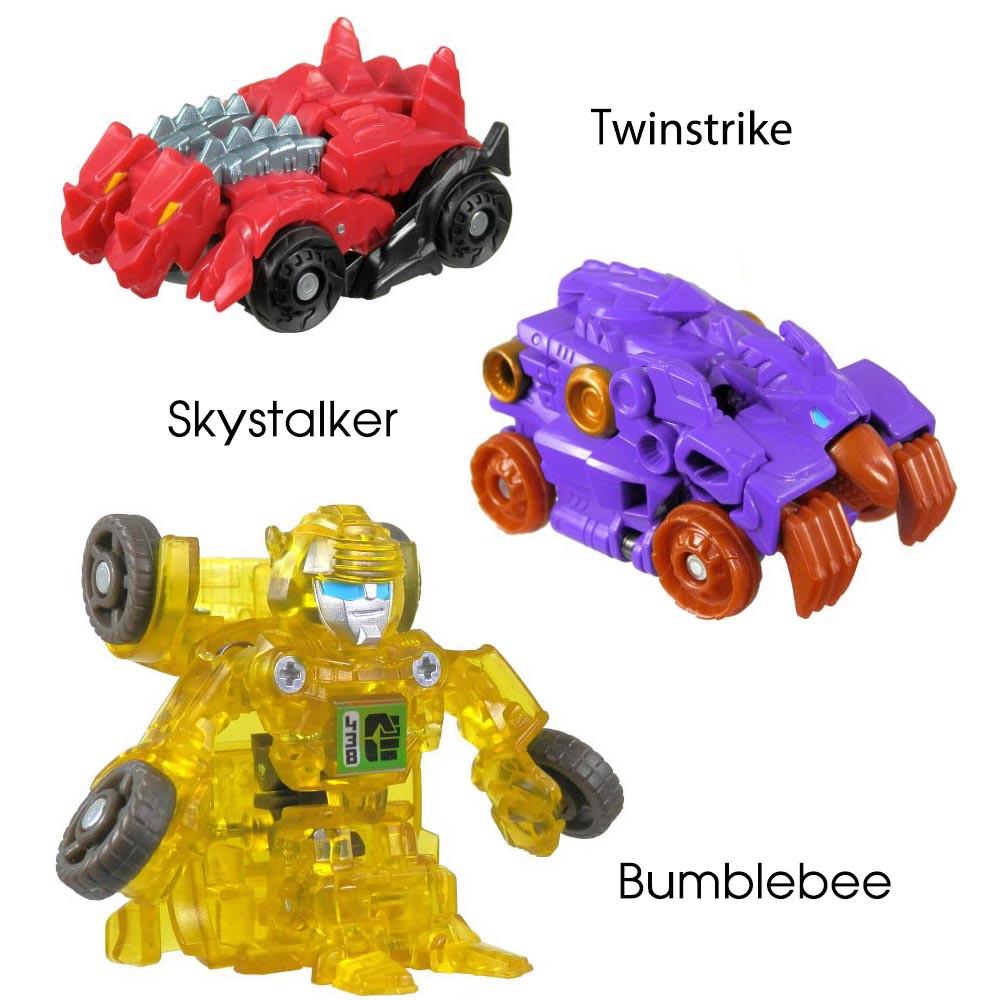 Bộ 3 Robot Transformer Mini Bot Shots - Twinstrike, Skystalker và Bumblebee (Box)