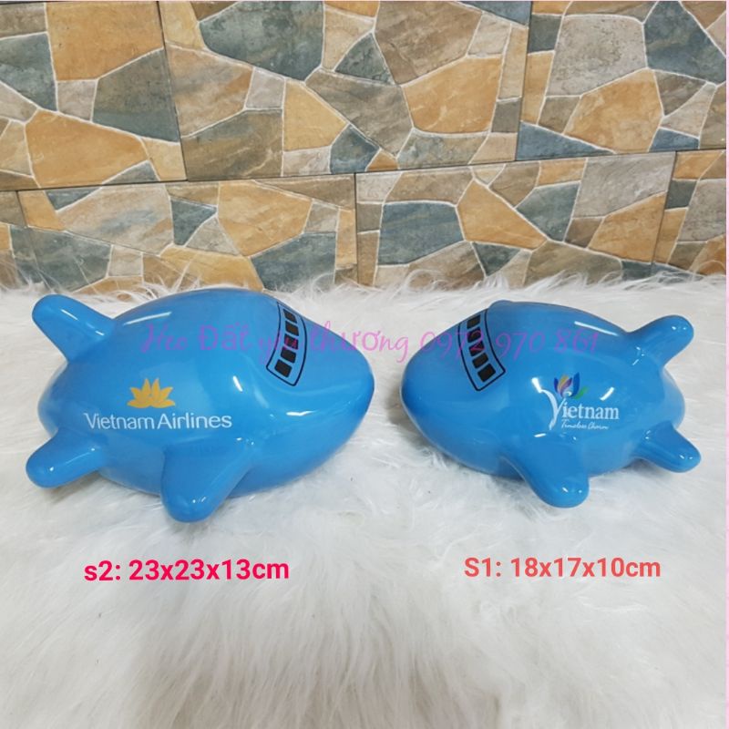 Máy bay tiết kiệm gốm sứ cao cấp - quà tặng trẻ em ,sinh nhật, nhận in logo sll