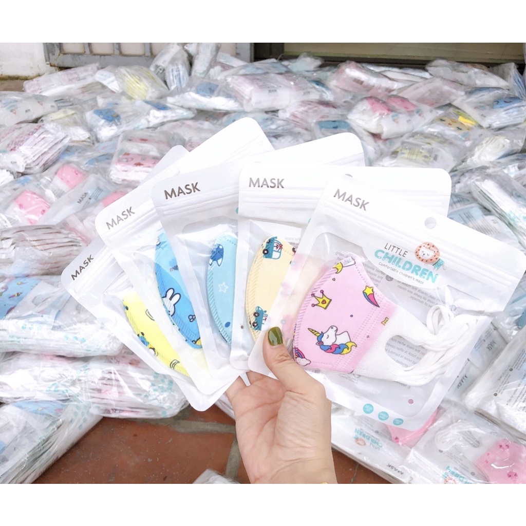 khẩu trang em bé, Set túi 10 khẩu trang giấy kháng khuẩn cho bé hàng mới về