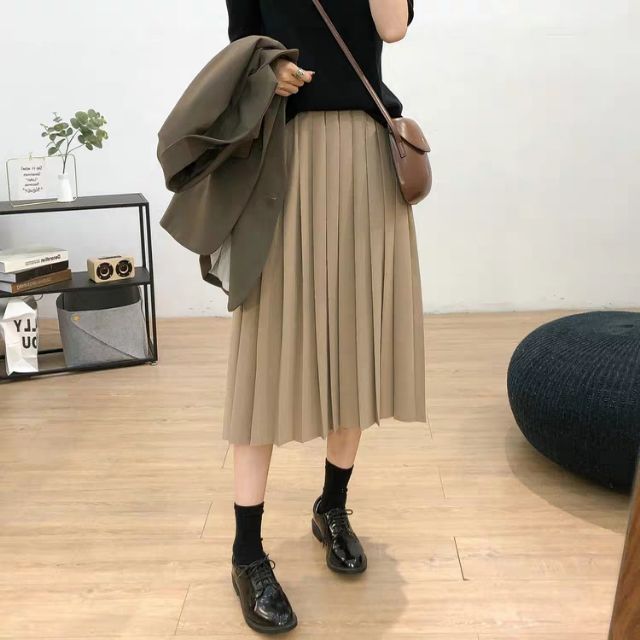 Chân váy xếp li xòe dáng dài quảng châu xinh xắn | BigBuy360 - bigbuy360.vn