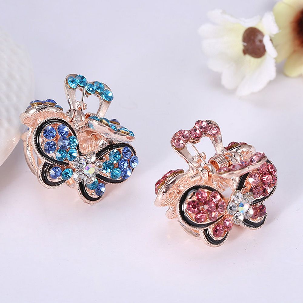 Kẹp tóc đính đá tùy chọn màu sắc thời trang xinh xắn cho nữ