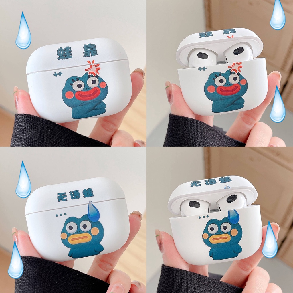 Vỏ Bảo Vệ Hộp Sạc Tai Nghe Airpods 3 Pro 2 3 Họa Tiết Chú Ếch Dễ Thương Ốp