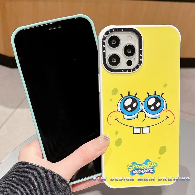 Ốp Điện Thoại Silicon Chống Sốc In Hình SpongeBob Dễ Thương Cho iPhone 13 12 11 Pro MAX XR IX XS MAX 7 8 Plus