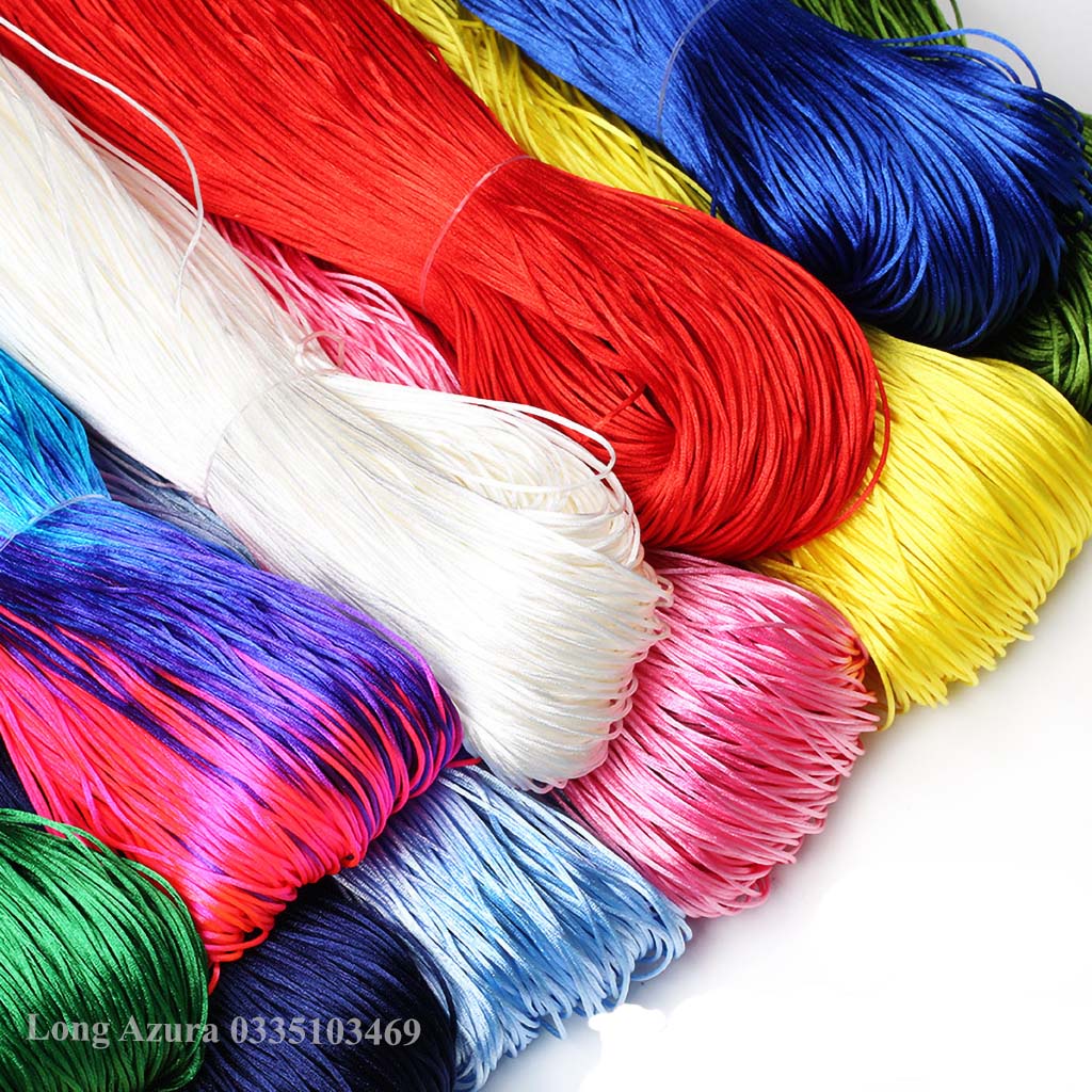 Dây làm vòng tay, Long Azura, đủ cỡ 1mm, 2mm, 2.5mm, vòng tay đôi, cặp, nam, nữ, handmade, chỉ đỏ, may mắn
