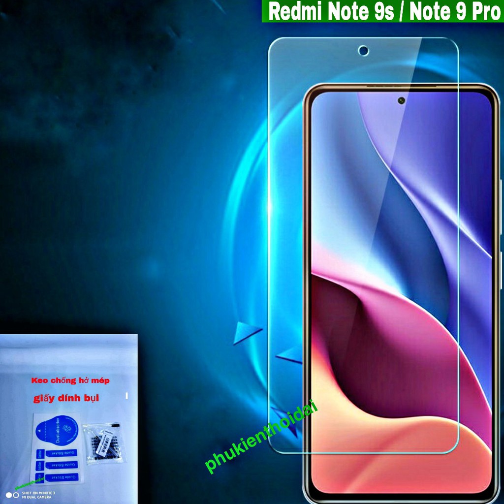 Kính cường lực Redmi Note 8 / Note 8 Pro / Note 9s / Note 10 / 10 Pro loại tốt trong suốt ( tặng keo chống hở mép )