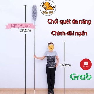Chổi quét trần nhà đa năng rút dài ngắn cán inox GD66