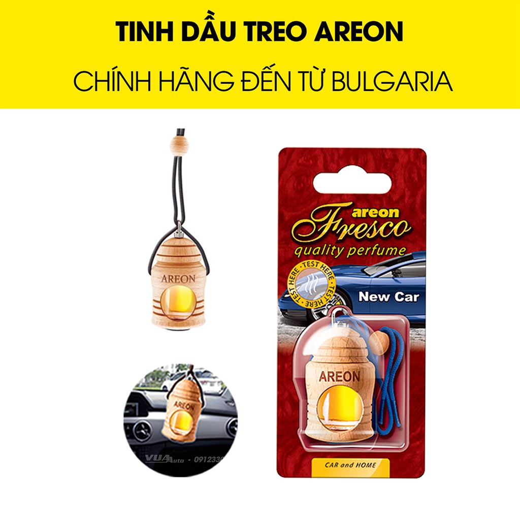 Tinh dầu treo xe Areon chính hãng, hương thơm tự nhiên cao cấp, khử mùi ô tô hiệu quả, nhập khẩu từ Bulgaria (nhiều mùi)