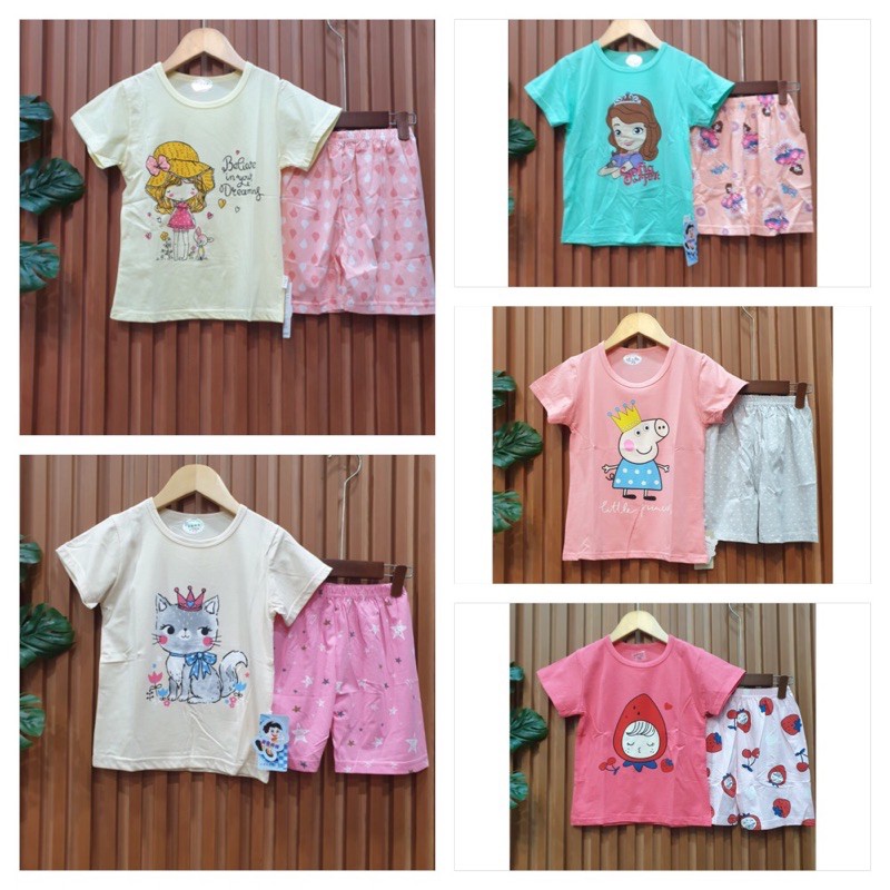 đồ bộ cotton xuất hàn bé gái