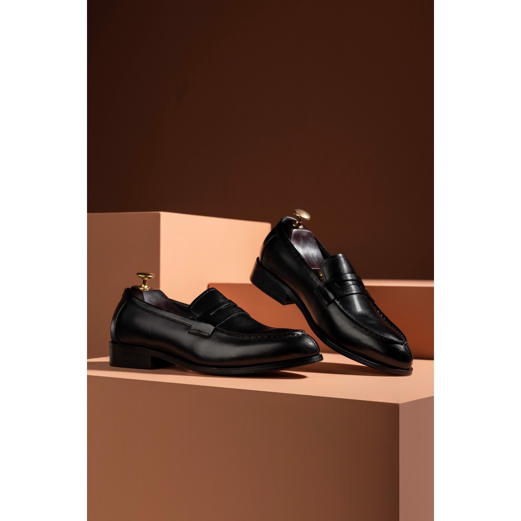 GIÀY DA NAM ADAM STORE ĐEN XẺ MŨI 1905-04D