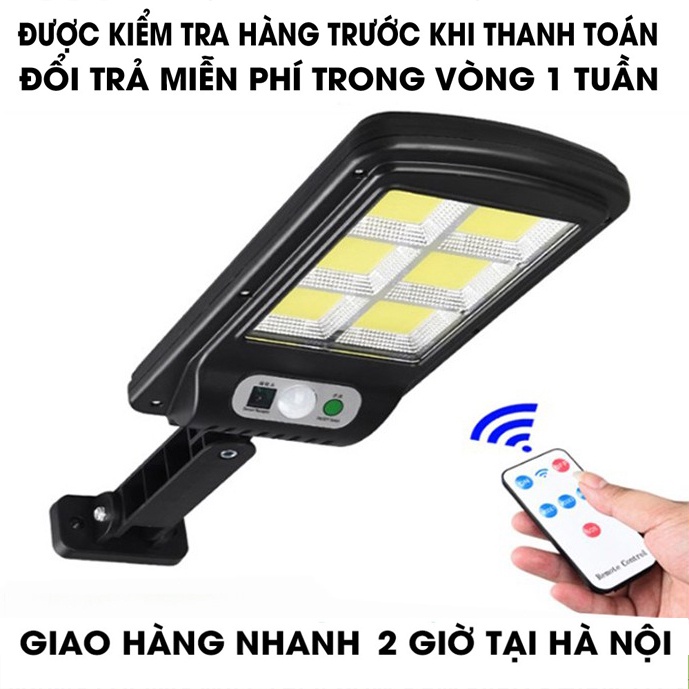 Đèn Năng Lượng Mặt Trời Sân Vườn Có Điều Khiển 120 Led, 3 Chế Độ Sáng Cảm Biến Phát Hiện Chuyển Động