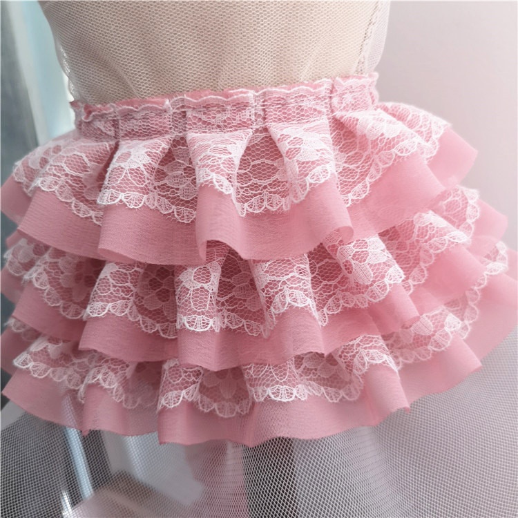 Tấm Vải Voan Phối Ren 3d Rộng 11CM Dùng May Vá Quần Áo DIY