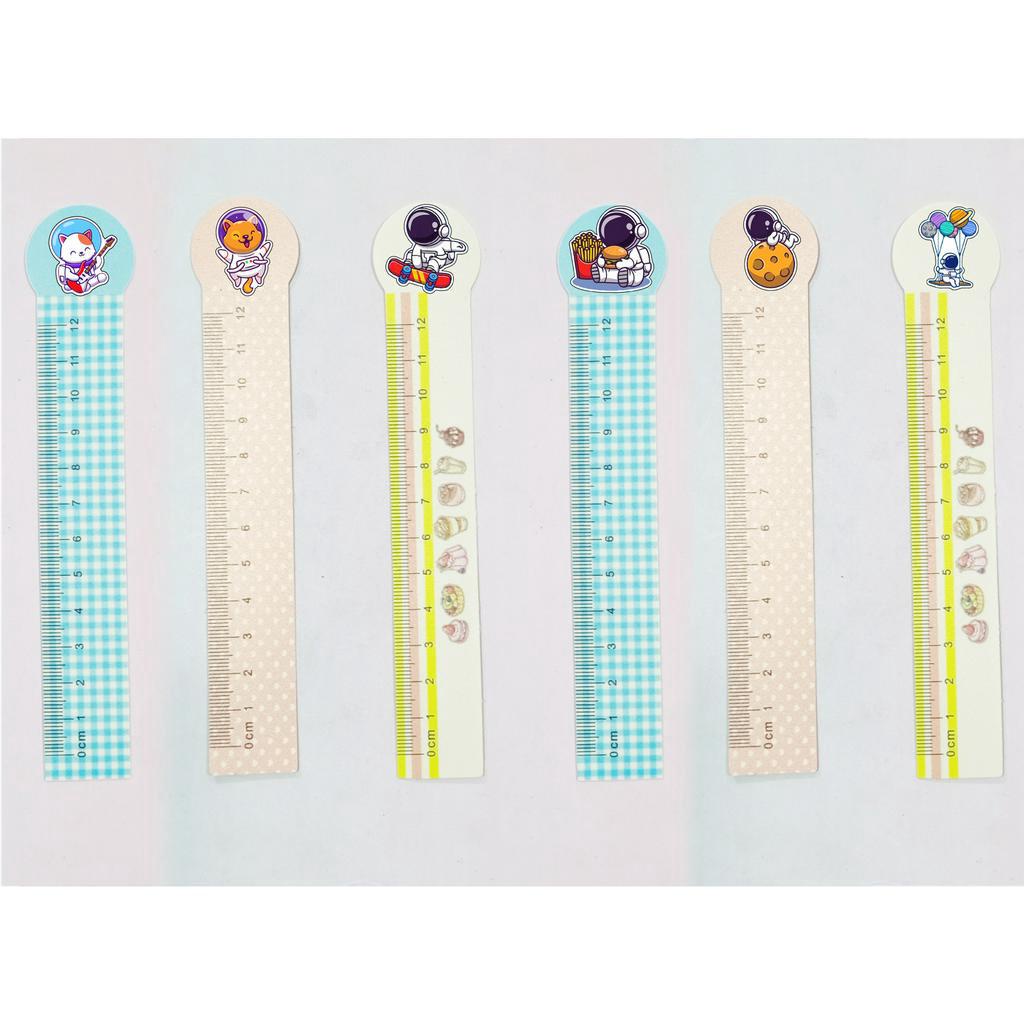 Thước kẻ dẻo phi hành gia TPP35 thước kẻ 12 cm cute dễ thương hoạt hình thần tượng