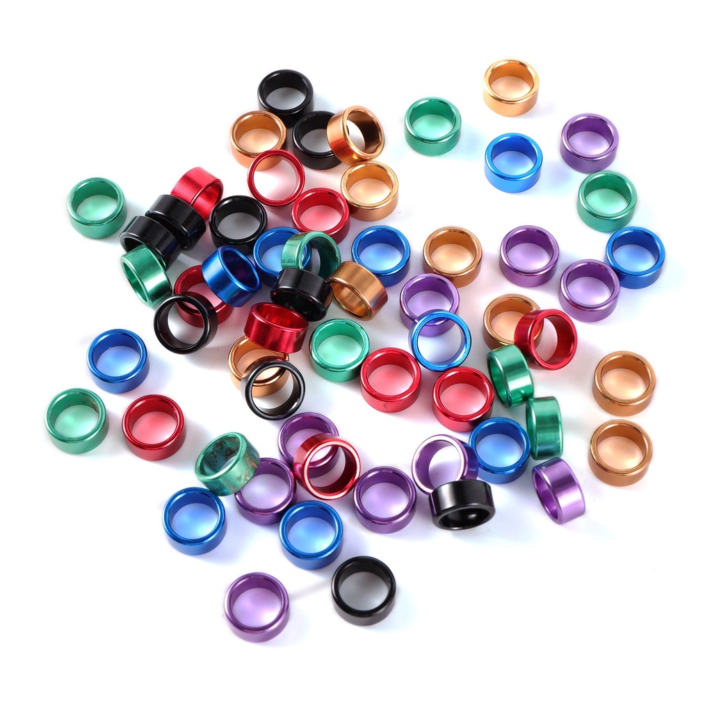 Set 18 Vòng Nhôm 8 / 10mm 6 Màu Dùng Huấn Luyện Chim Bồ Câu