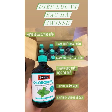 [HÀNG ÚC] Nước diệp lục Swisse Chlorophyll 500ml