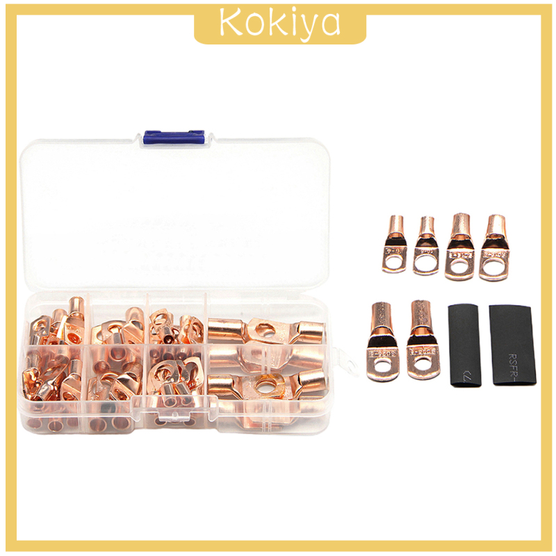 [KOKIYA]140X Assorted Car Auto Copper Ring Lug Terminal Wire Cable Crimp Connectors